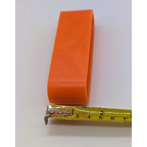 Business Card Holder Orange 4" Handmade Matte Finish NEW - Picture 5 of 5